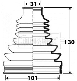 BORG & BECK Paljekumi, vetoakseli BCB2907